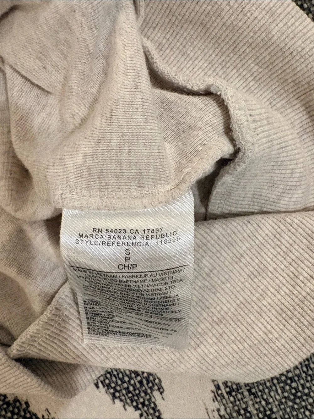 Banana Republic Light Gray Shawl Collar Pullover